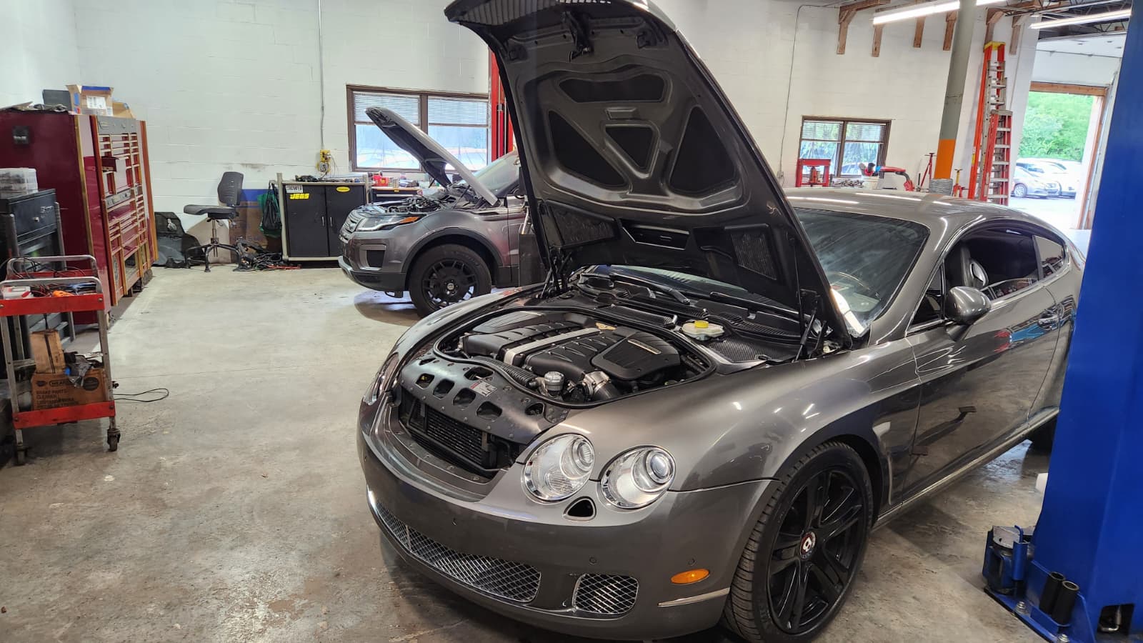 Bentley engine bay service